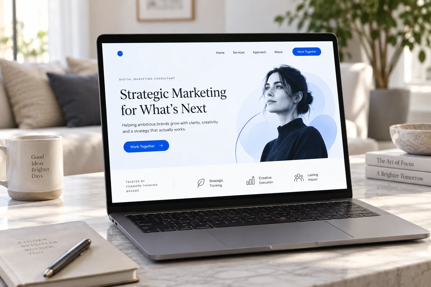 Aperçu d’une landing page professionnelle orientée conversion